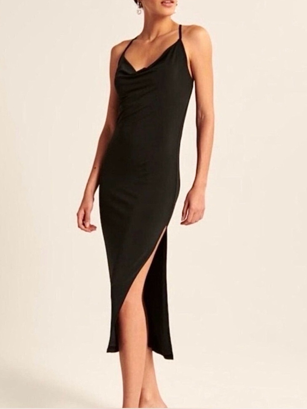 NEW Abercrombie & Fitch slip dress with cowl draped neck and back